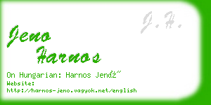 jeno harnos business card